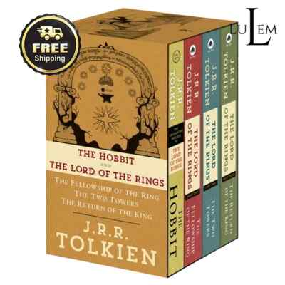 The Hobbit And The Lord Of The Rings 4 Book Boxed Set By JRR Tolkien NEW Paprbck