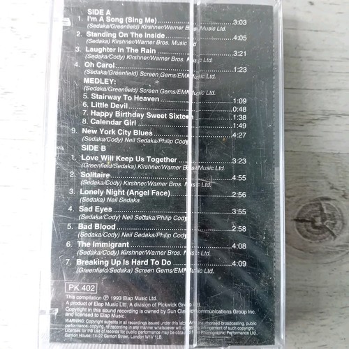 NEIL SEDAKA GREATEST LIVE IN CONCERT HITS CASSETTE TAPE ALBUM - NEW SEALED RARE - Picture 3 of 4