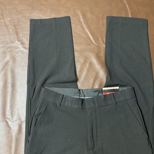 Van Heusen Big Boy's Flex Stretch Flat Front Dress Pants Charcoal Black Size 18 - Picture 2 of 7