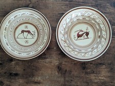 Keramikos Athens Greece Greek Handmade Ceramic  Bowls  Set of 2