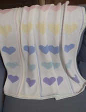 Copertina neonato fatta a mano in pura lana baby merino.