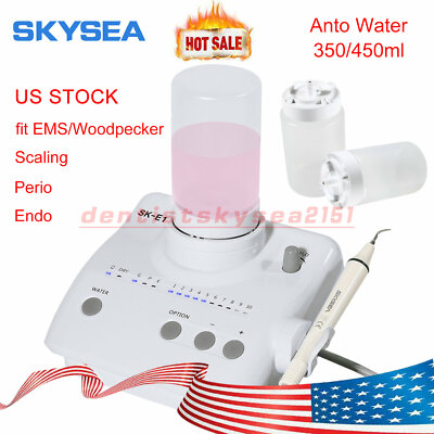 Dental Portable Ultrasonic Scaler + Handpiece 5*Tips +Extra Bottles 1Set