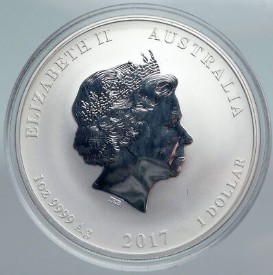 2017 AUSTRALIA Year of Rooster CHINESE Zodiac Proof Silver Dollar 2017 AUSTRALIA Year of Rooster CHINESE Zodiac Proof Silver Dollar