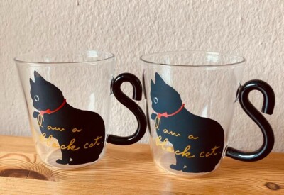 Tee- oder Kaffeegläser mit wunderschönen Katzenmotiv 2 x