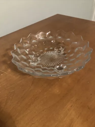 FOSTORIA AMERICAN CRYSTAL RARE 5-1/2" DIAMETER SHALLOW ICE CREAM DISH!