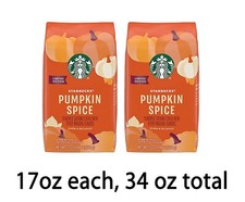 Lot 34oz Starbucks Pumpkin Spice Ground Coffee Brew Father Treat B0122 Free Ship