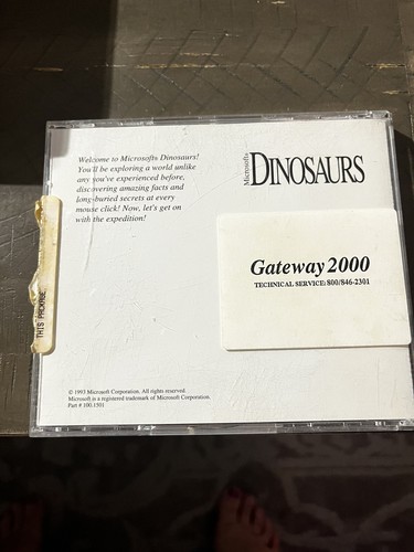 Microsoft Dinosaurs CD-ROM (PC, 1993) Prehistoric Learning Educational Software - Picture 3 of 3