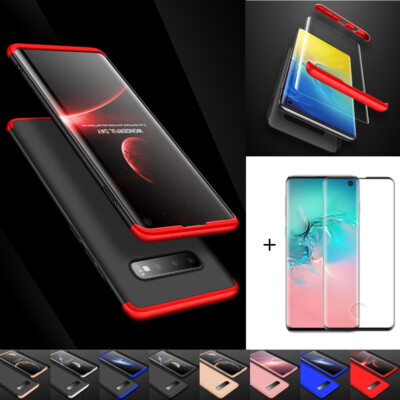 360° Full Cover Handy Hülle für Samsung Galaxy S10e S10 S9 Plus + 3D Schutz Glas
