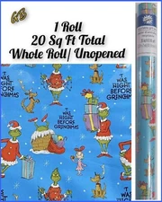 Grinch CINDY LOU Max Christmas Holiday Gift Wrapping Paper 20 Sq Ft Whole Roll