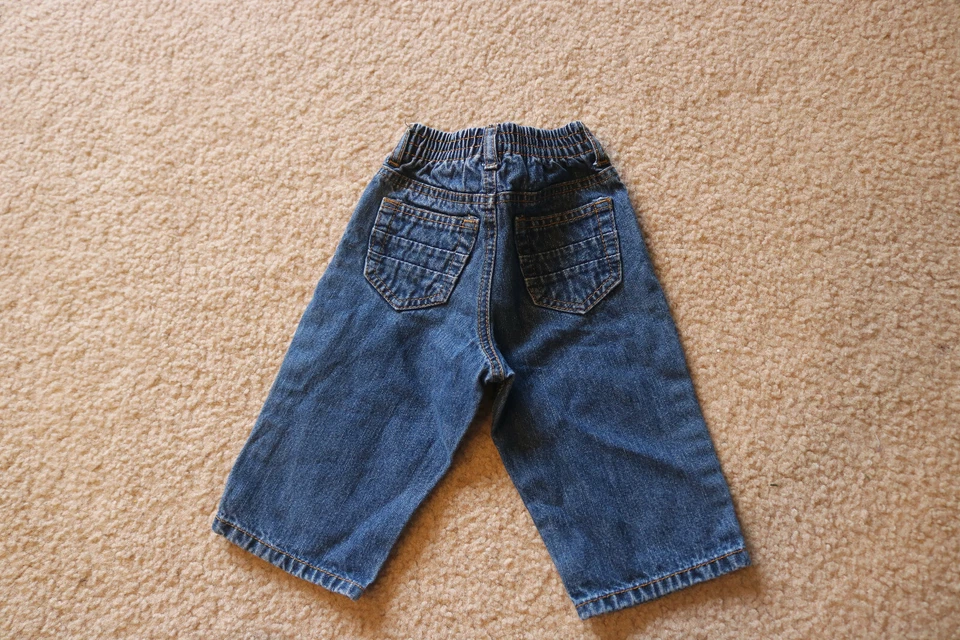 Pantalones cortos de mezclilla azules Kenneth Cole Reaction para niños hasta la rodilla 100 % algodón talla 12M Foto 2 de 4