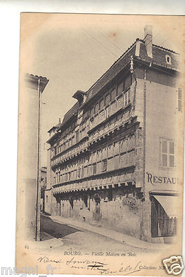 BOURG - Alte Holzvielle-Haus Postkarte, Schwarzweiß, 1905, DND, 1-teilig (H3328)