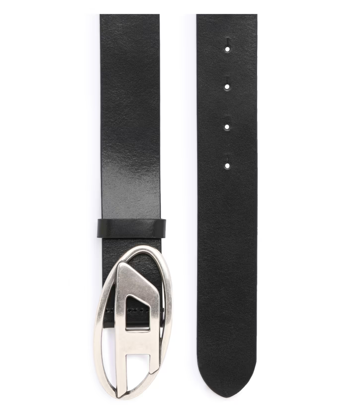 DIESEL D Logo Belt 100 Leather Black Men B-1DR X08516 PR666 DIESEL D Logo Belt 100 Leather Black Men B-1DR X08516 PR666