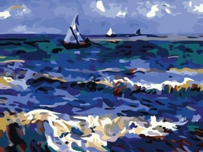 USA - DIY Paint by Number Kit Acrylic Oil Painting Home Decor - Saintes Ocean