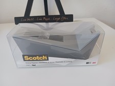 New Contemporary Geometric Scotch Tape Dispenser-Grey-Weighted-Facet Design