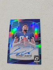 Rare Bookend 2017 Corey Davis Optic Rated Rookie Blue Prizm Auto #35/35