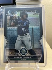 2023 Bowman Chrome Prospects Gabriel Gonzalez #BCP-133 Navy Mojo Refractor /175 