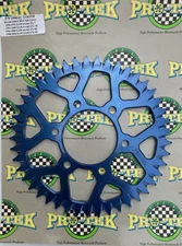 PRO-TEK SPROCKET ZX6R/RR, ZX10R/RR, MANY KAWASAKI MODELS 43T, 520 CHAIN, BLUE