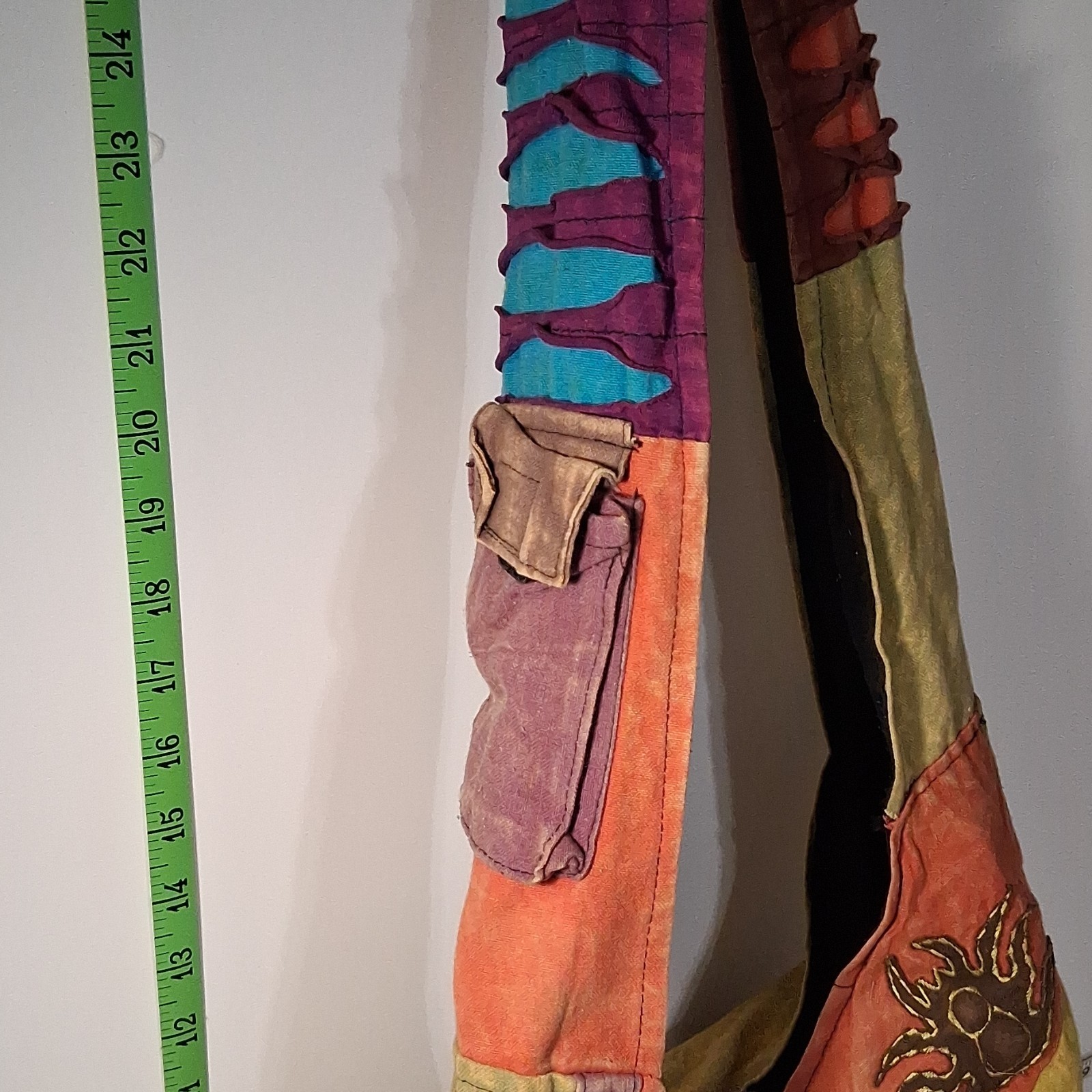 KPC Multicolor Patchwork Shoulder Bag Embroidery … - image 3