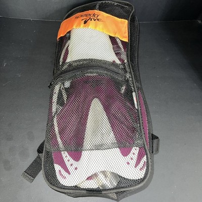 Speedo Dive Snorkel Set (Fins, and Snorkel) Adult L/XL With Carry Case