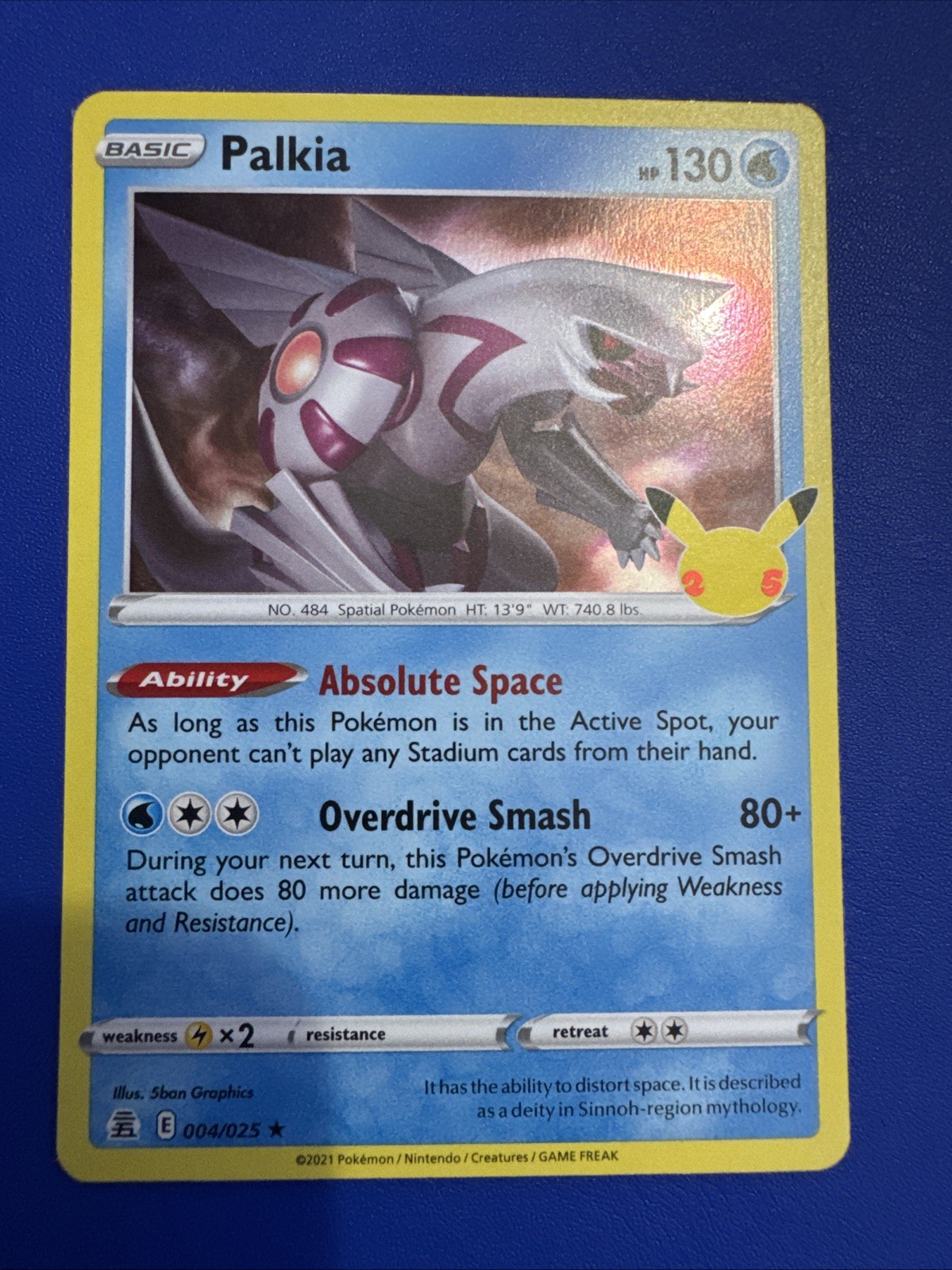 Palkia 004/025 - Pokemon - 25th Anniversary Celebrations - Holo Rare - NM/M
