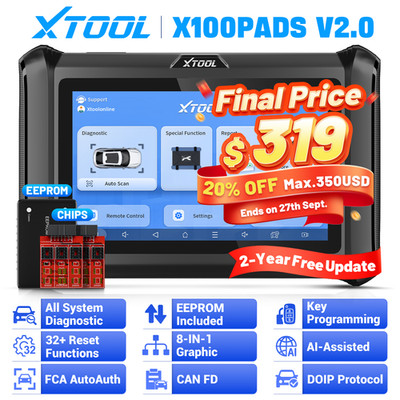 2026 XTOOL X100 PADS Car key Programmer IMMO Coding Auto OBD2 Diagnostic Tool