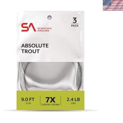 Superior 9ft - 5x Absolute Trout Fishing Leaders for Accurate Presentations