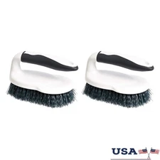 Heavy Duty Scrub Brushes 2-Pack Non-Slip Handle Kitchen Bathroom Tile Clean New