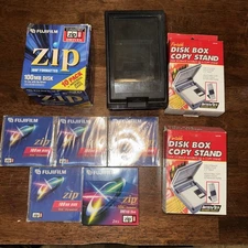 Lot Of 16 Fujifilm Zip 100mb Disk Mac Formatted Plus Case