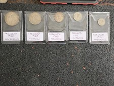 1928 Ireland Free State  (5) Coin Silver Set Halfcrown -Threepence High Grade 