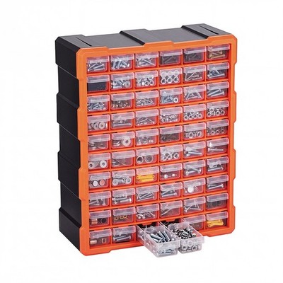 Uimoso 60-Drawer Plastic Storage Cabinet for Organizing and Stacking Parts