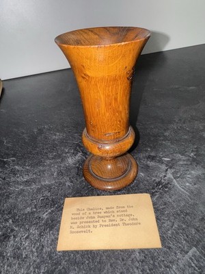 Hand Carved Chalice from a tree grown by John Bunyan.