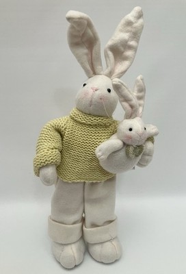 TJ Collection 17'' Standing Easter Bunny Rabbit Decor Holding Baby Bunny Mitchell