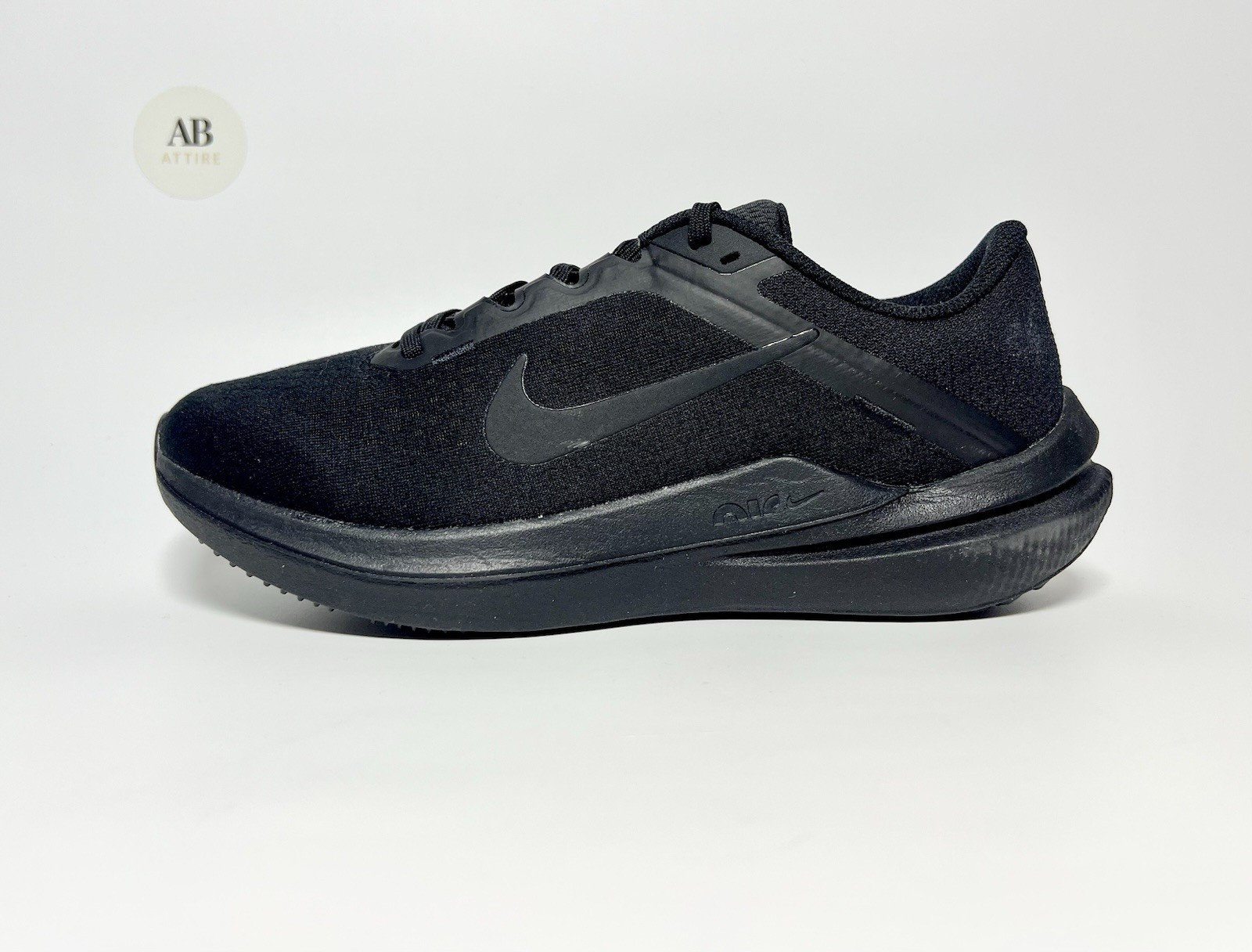 Nike Air Winflo 10 Running Trainers Shoes Triple Black Grey UK Size 6 EUR 40