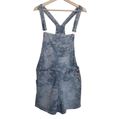 Liu Jo Jeans Sz 30 Feminine Delicate Floral Denim Shortalls Whimsy Y2K