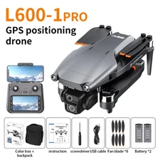 8K GPS Drone L600,2 Batteries,Brushless Motor,Foldable Design with Screen Remote
