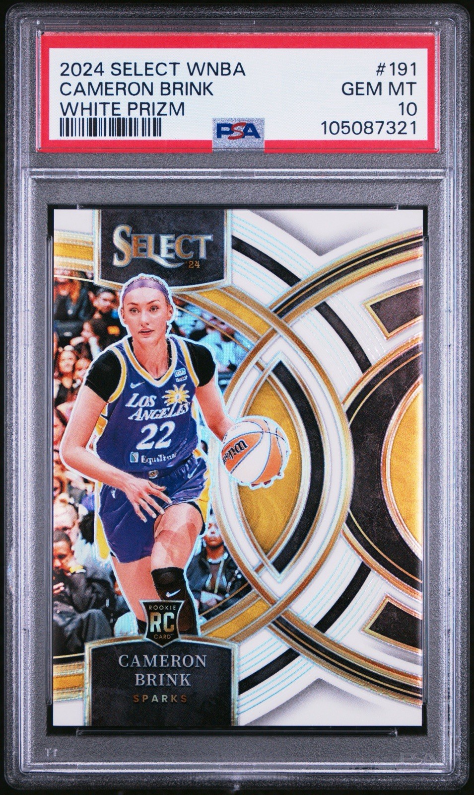 Cameron Brink #191 White Prizm /99 Rookie RC PSA 10 2024 Panini Select WNBA