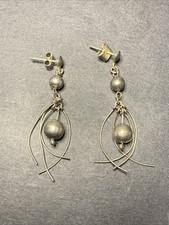 STERLING SILBER 925 Konvolut Ohrringe Paar M20 Unikat Vintage Ohrhänger Stab Perle Unikat