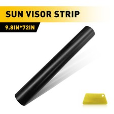 Matte Black Windshield Decal Film Strip Sun Vinyl Visor Banner Blank Sticker