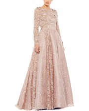 Mac Duggal Embellished Illusion A Line Gown Women's