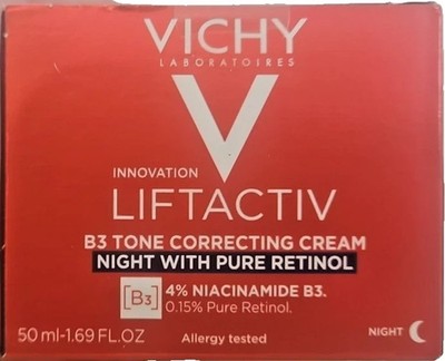 VICHY LiftActiv B3 Tone Correcting Cream with Retinol Night 1.69oz Exp 02/2027
