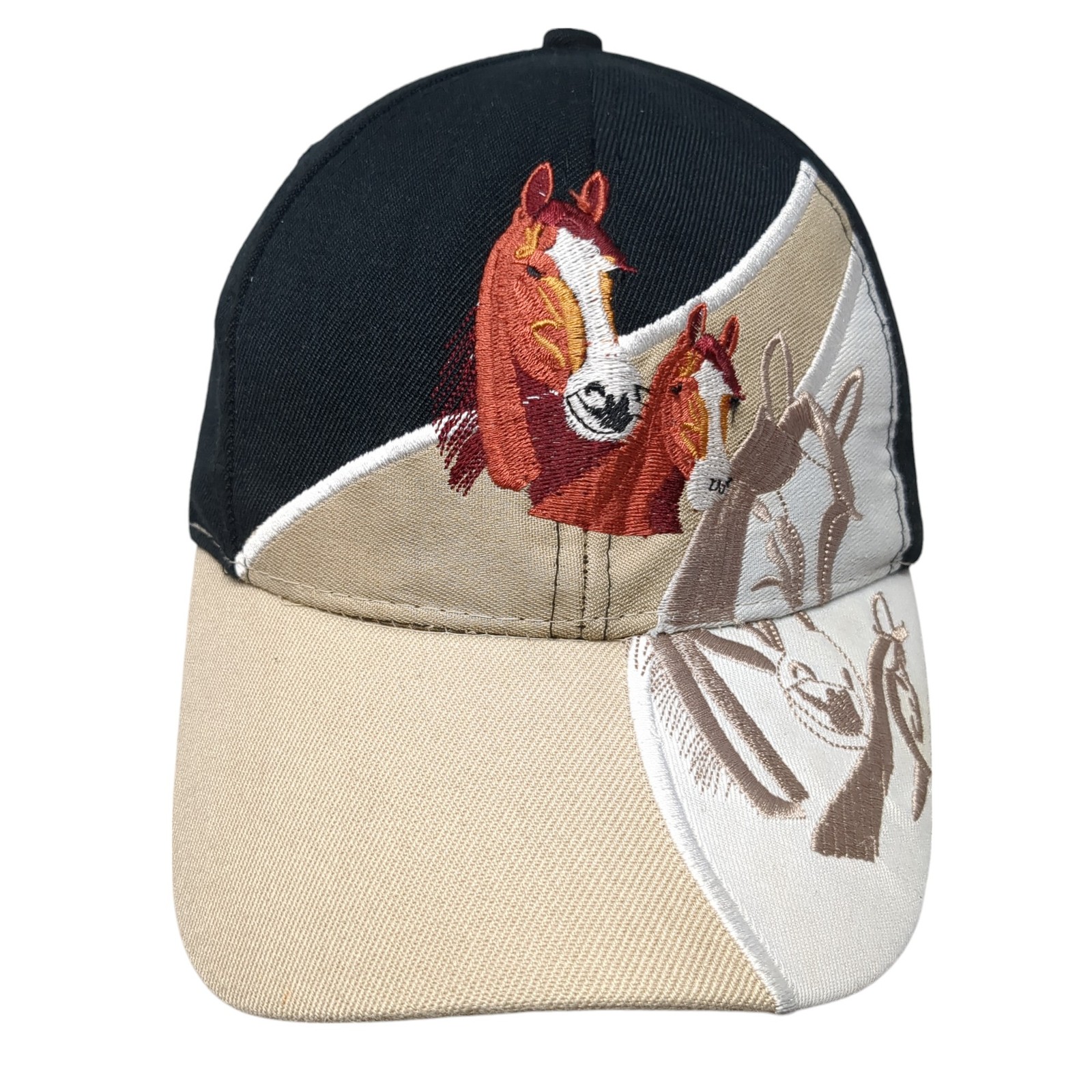 Horses Strapback Baseball Cap Multicolor One Size… - image 1