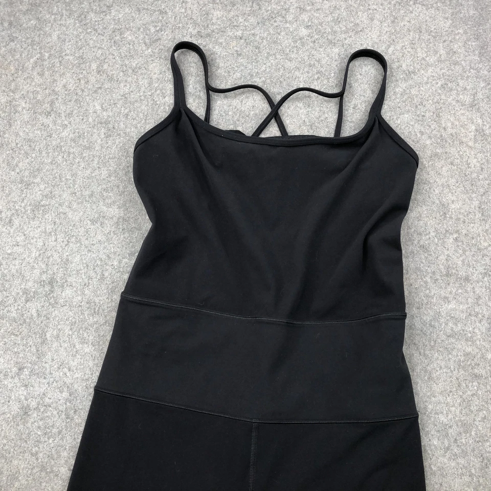 Mono Vuori para mujer mediano negro con tiras espalda cruzada una pieza yoga VW485 Foto 4 de 4