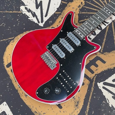 Red Brian May Electric Guitar 3H Pickups Silver Accessories Rosewood Fingerboard