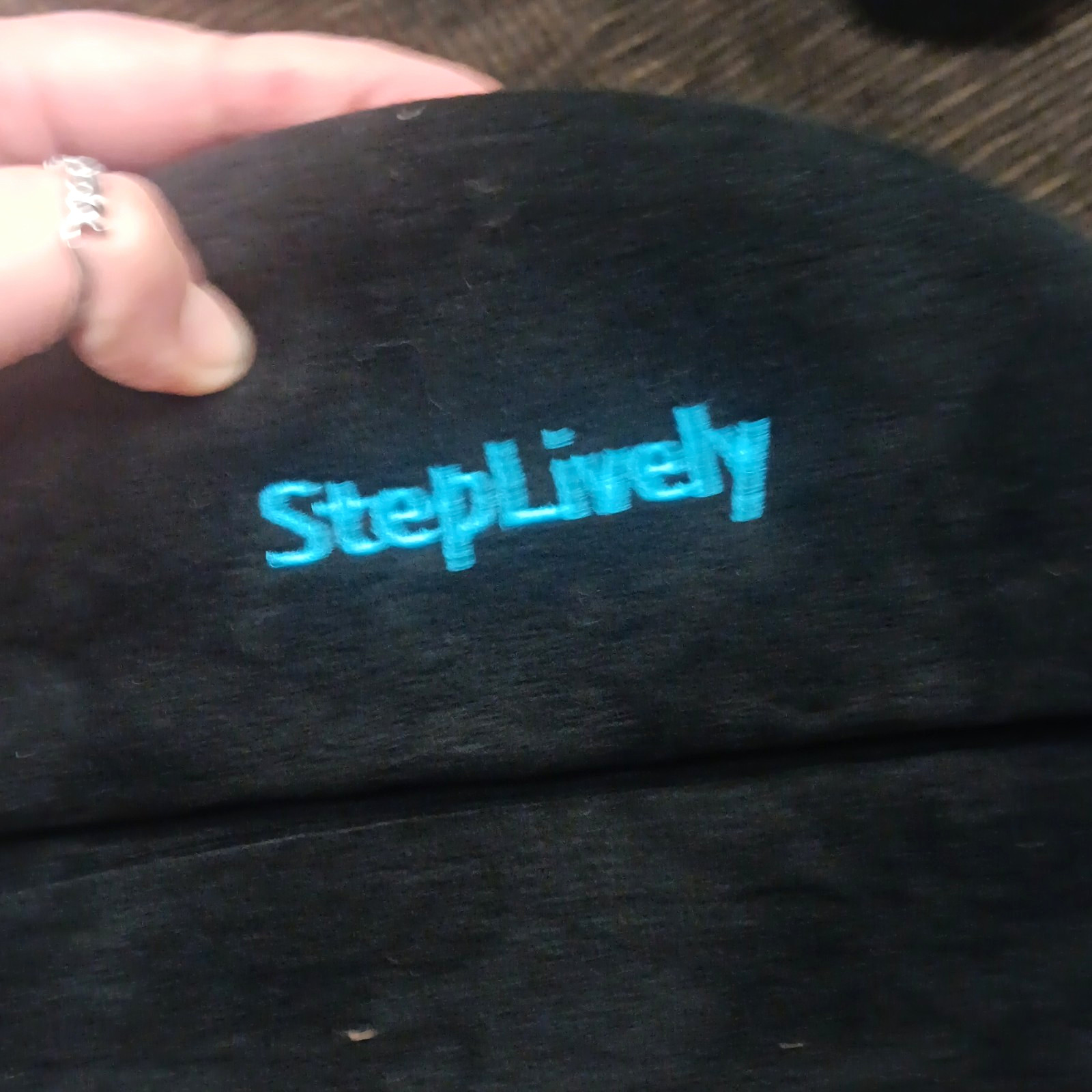 StepLively Black Office Footrest Cushion for Office Desk