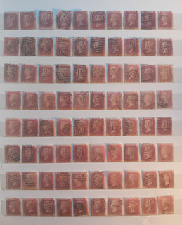80 x Penny Reds Queen Victoria Great Britain stamps lot 1F