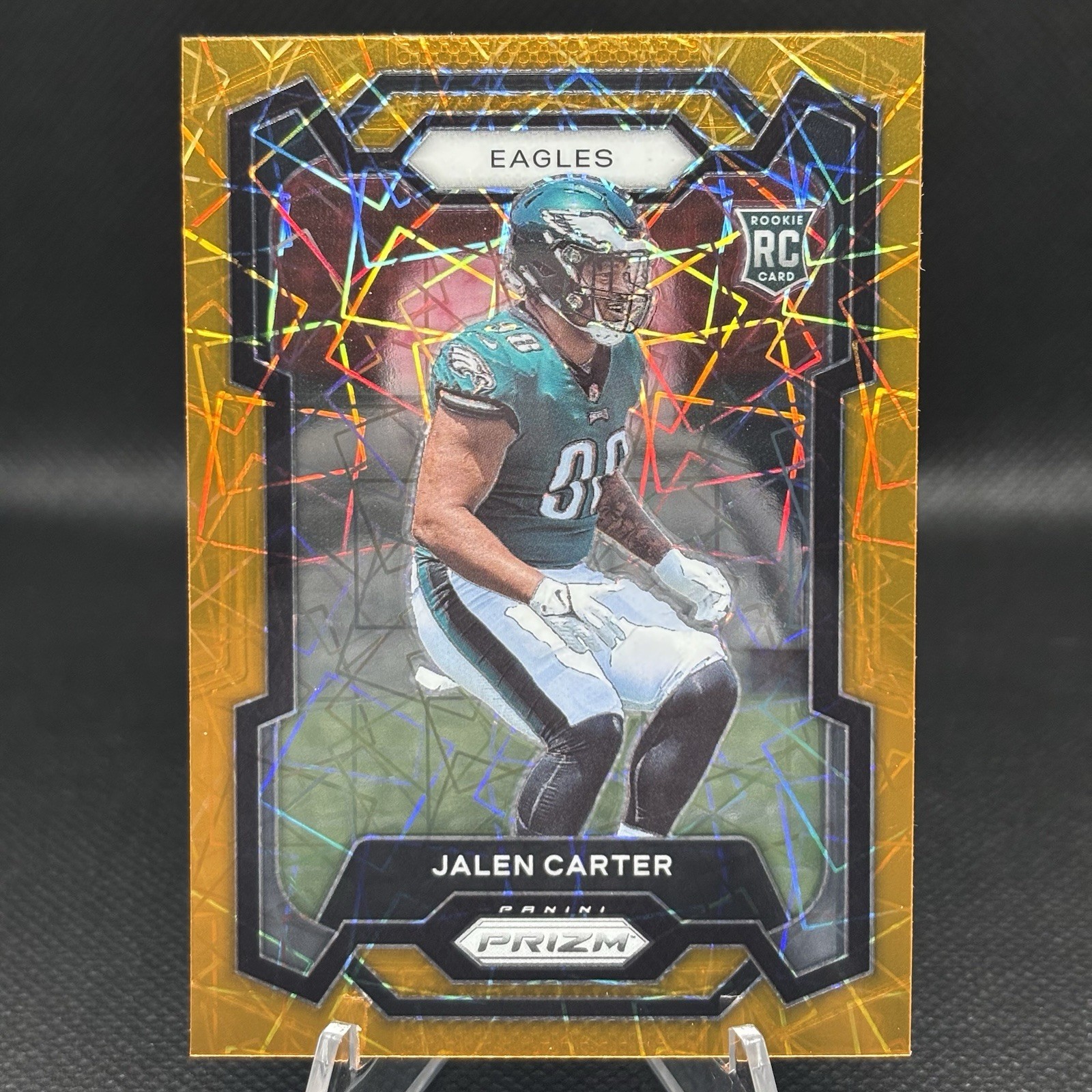 2023 Prizm Jalen Carter Orange Laser Prizm #381 Eagles (RC)