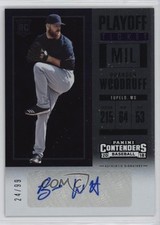 2018 Panini Chronicles Contenders Playoff Ticket 24/99 Brandon Woodruff Auto hr9