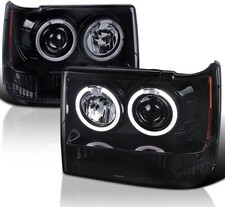 Projector Headlights Black For 1993-1996 Jeep Grand Cherokee
