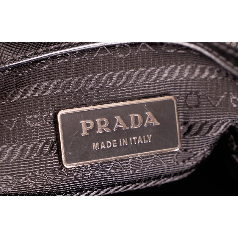 VINTAGE PRADA Black Nylon Saffiano GRIFFIN SNAKE CHIMERA LOGO