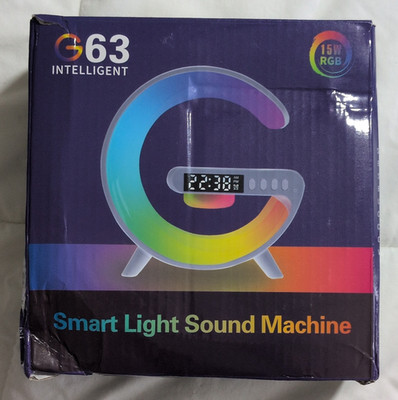 G63 Intelligent G63 Smart Light Sound Machine 15W RGB Alarm Clock, White